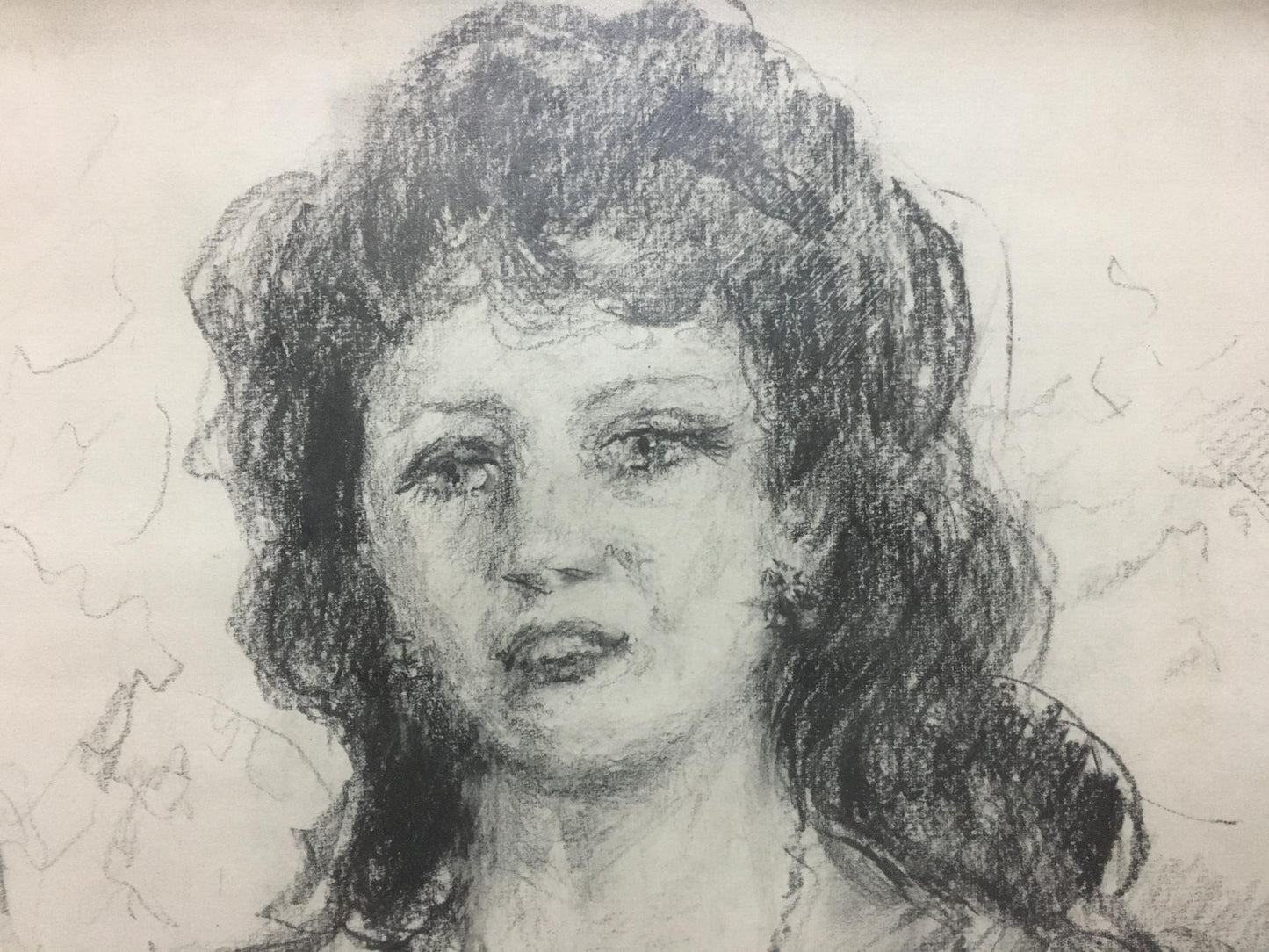 Ink painting Portrait of a nurse Shishko Sergey Fedorovich
