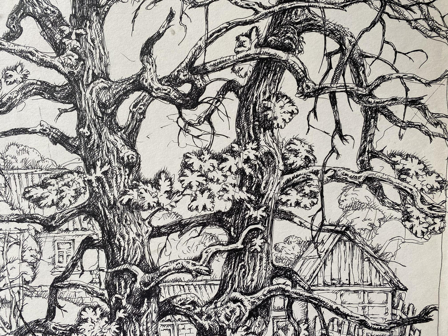 Ink, painting "Series of paintings"Landscape with a goat" Litvinov Oleg Arkad'yevich