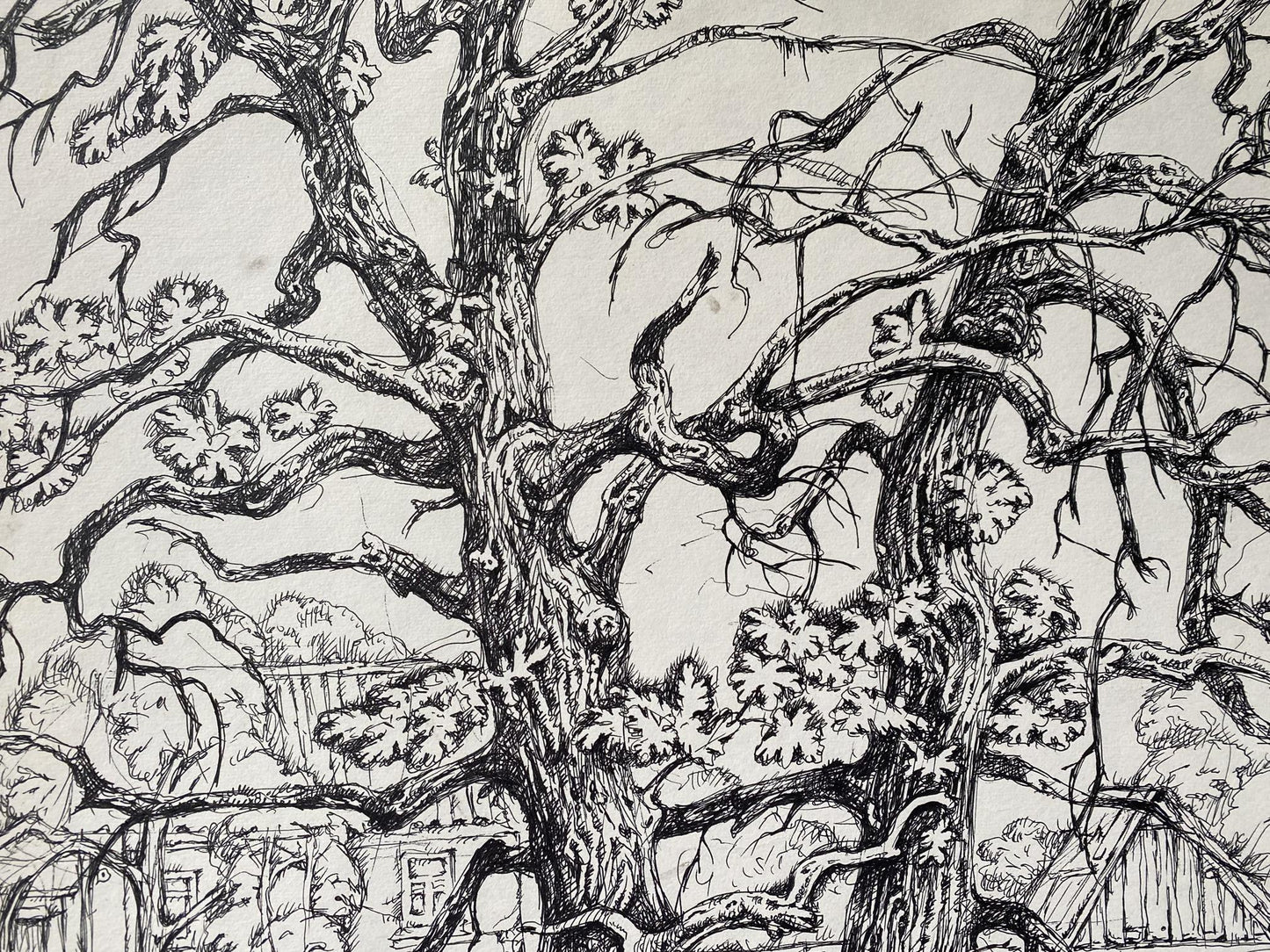 Ink, painting "Series of paintings"Landscape with a goat" Litvinov Oleg Arkad'yevich
