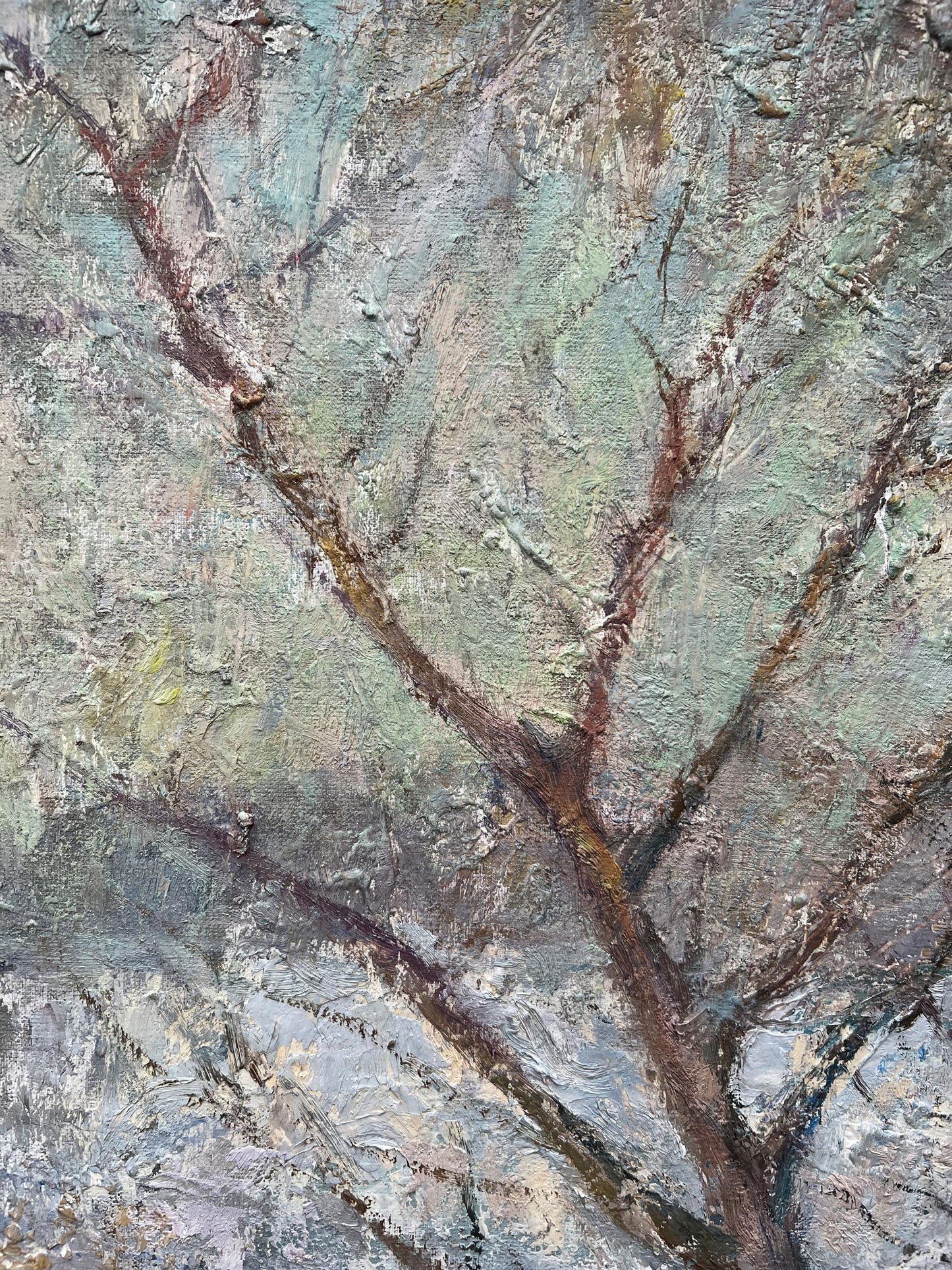 Oil painting Winter Nature Landscape