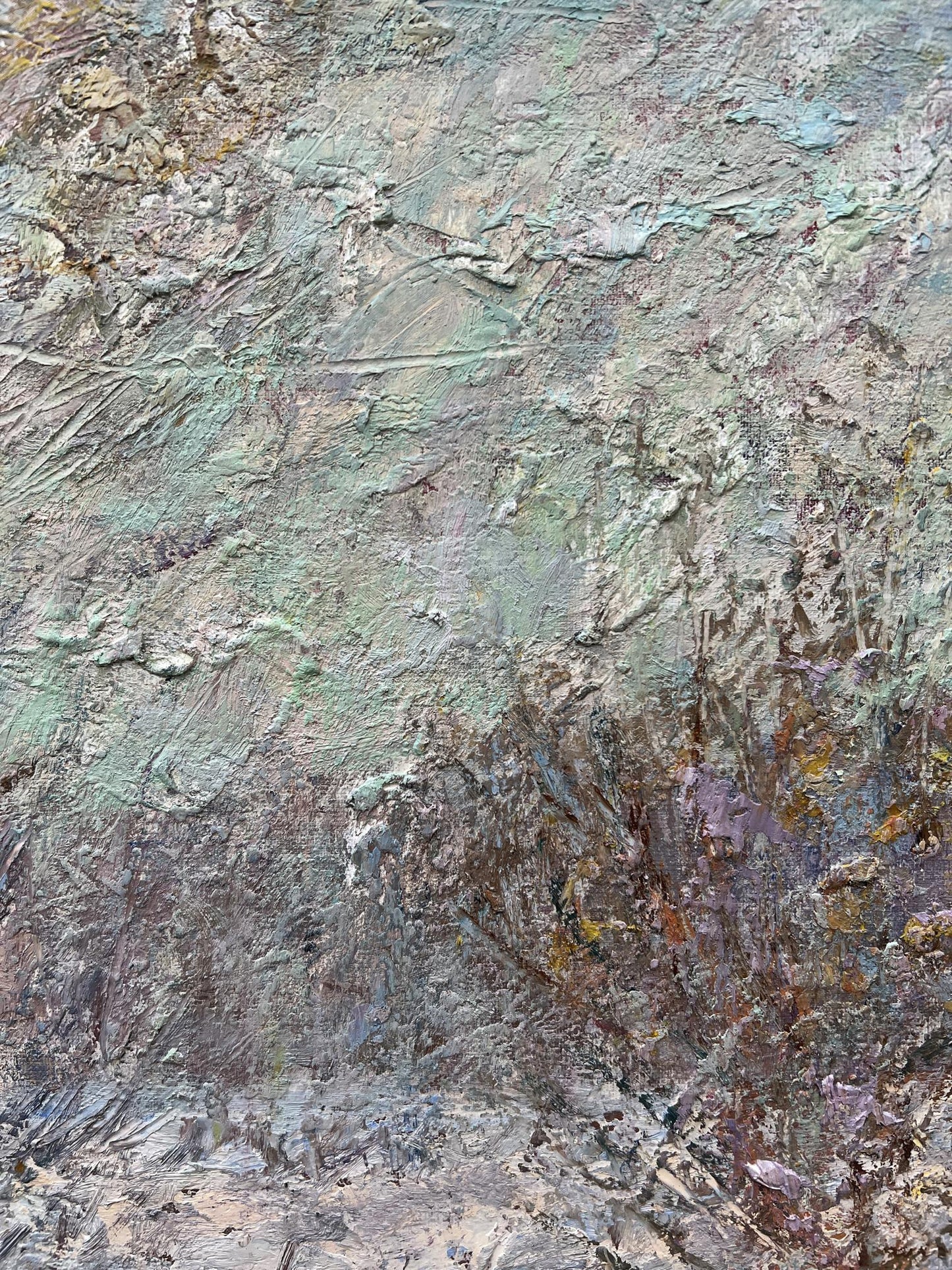 Oil painting Winter Forest