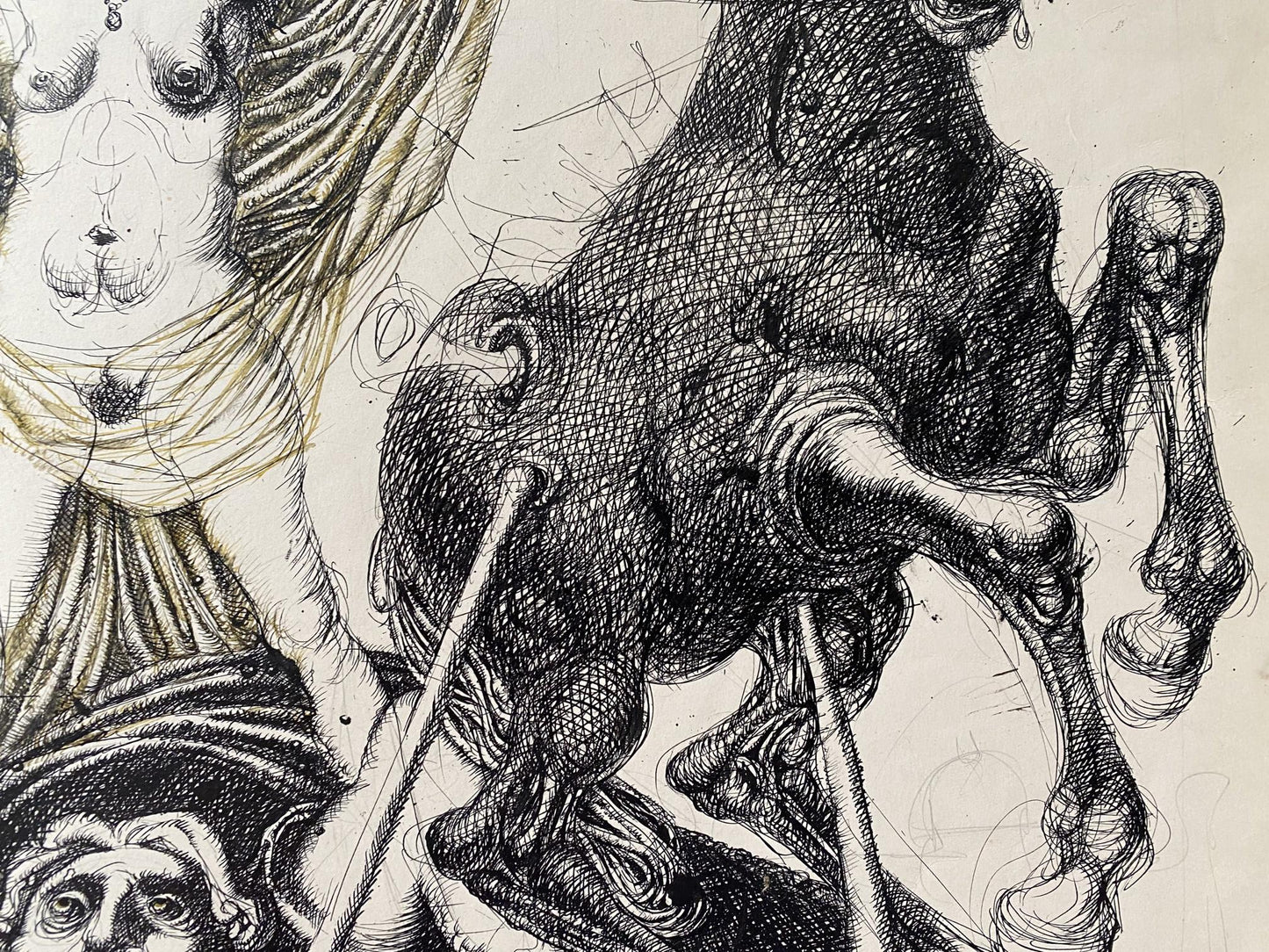 Ink, painting Overcoming Litvinov Oleg Arkad'yevich