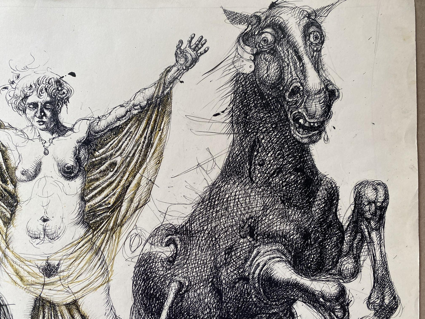 Ink, painting Overcoming Litvinov Oleg Arkad'yevich