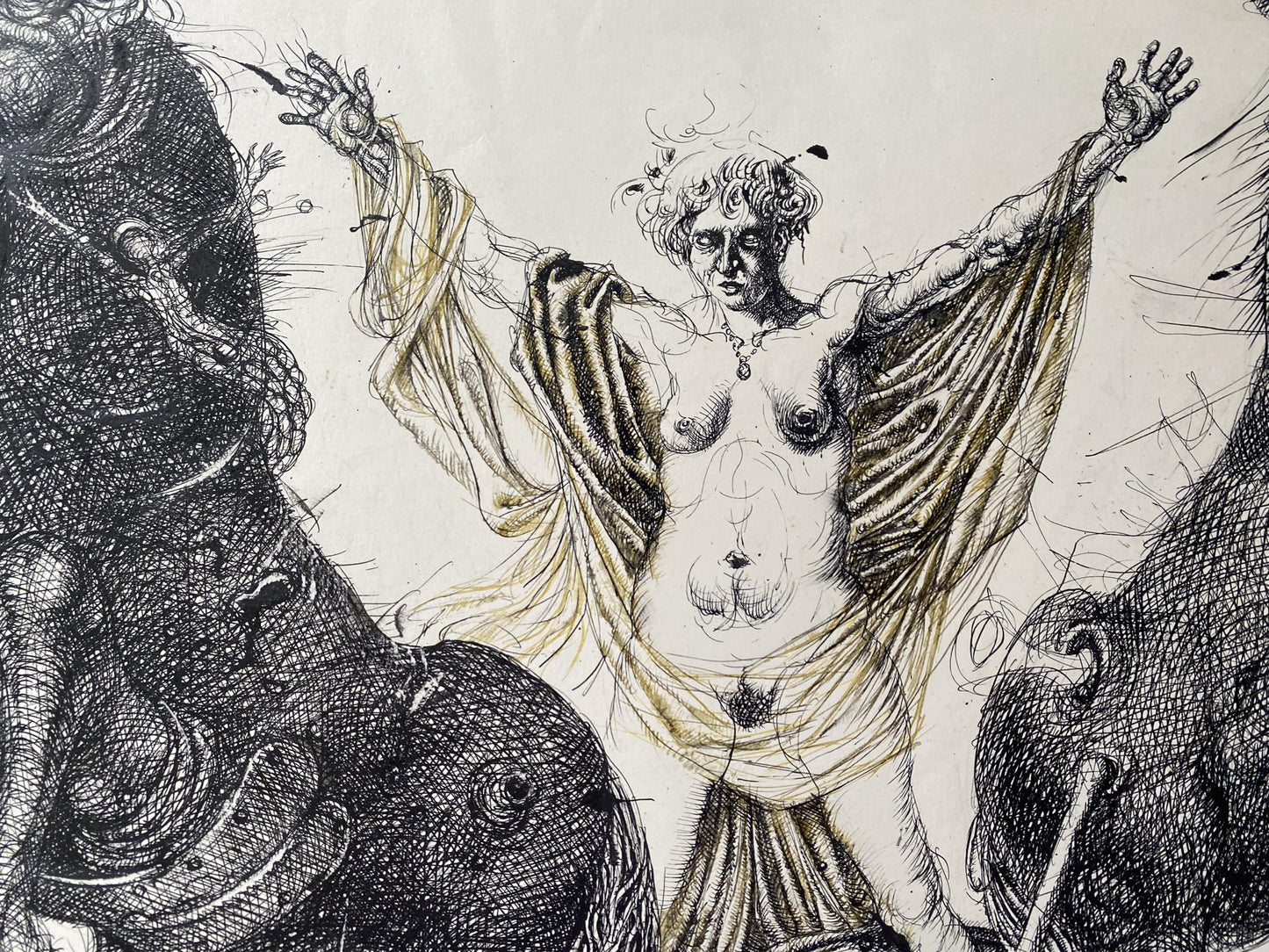 Ink, painting Overcoming Litvinov Oleg Arkad'yevich