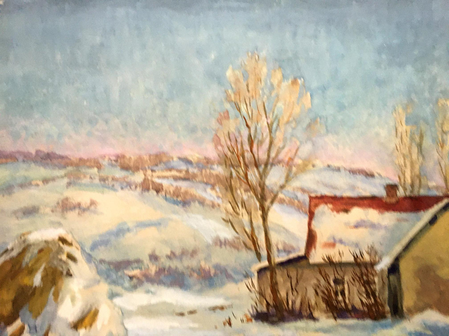 Gouache painting Winter has come Cherkas A.G.