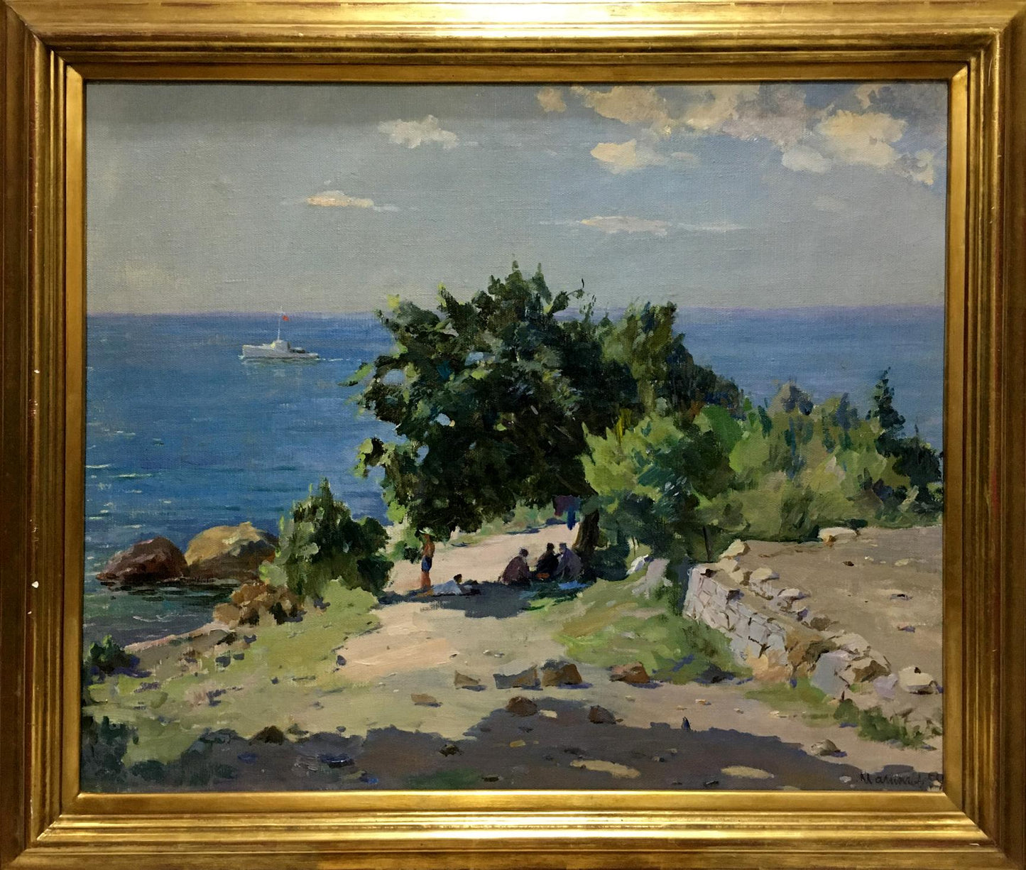 Oil painting Landscape near the coast Manyukov M.N.