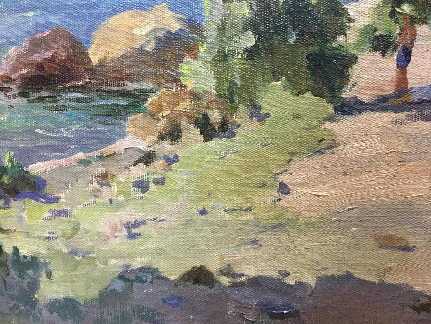 Oil painting Landscape near the coast Manyukov M.N.