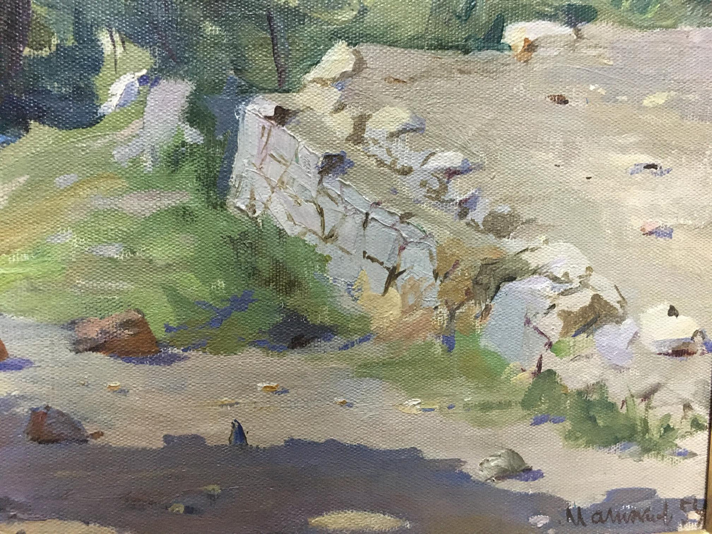 Oil painting Landscape near the coast Manyukov M.N.