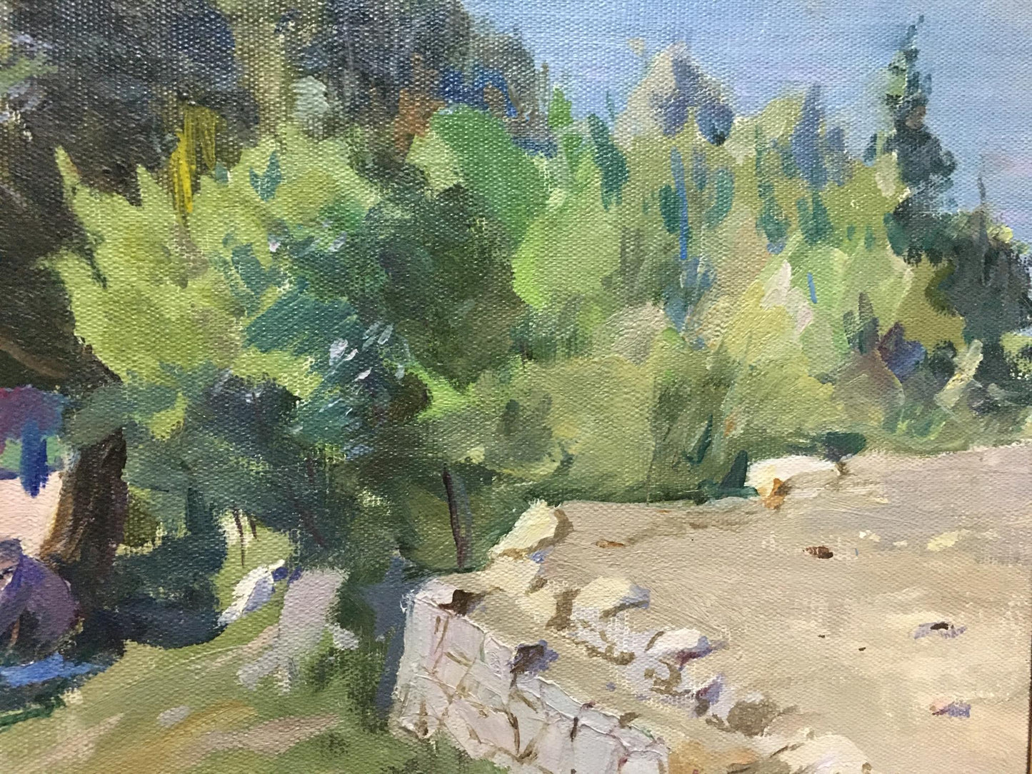 Oil painting Landscape near the coast Manyukov M.N.