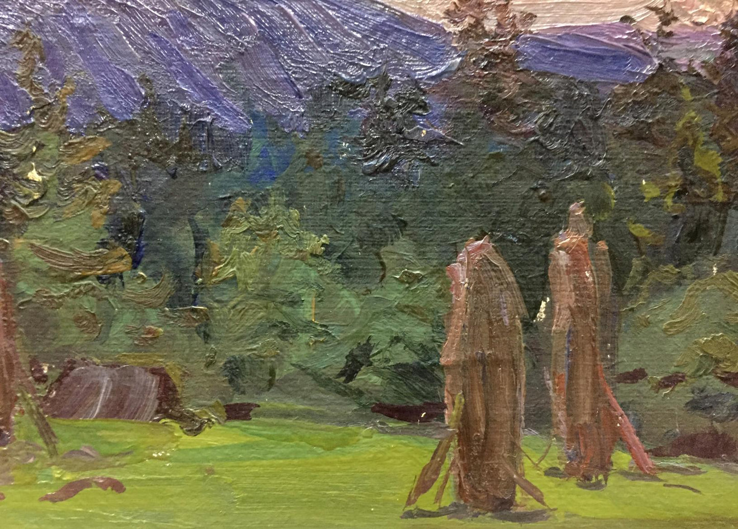 Oil painting Evening landscape Fomin Anatoly Nikiforovich