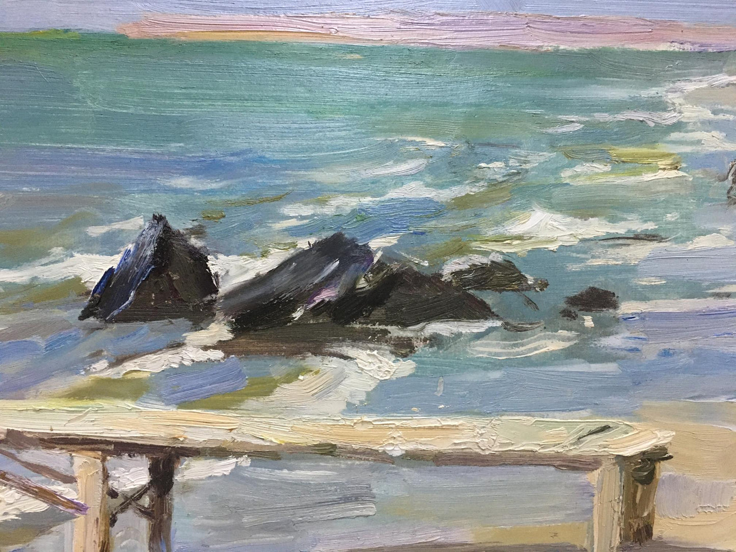 Oil painting Sea shore Dmitriev Alexander Vladimirovich
