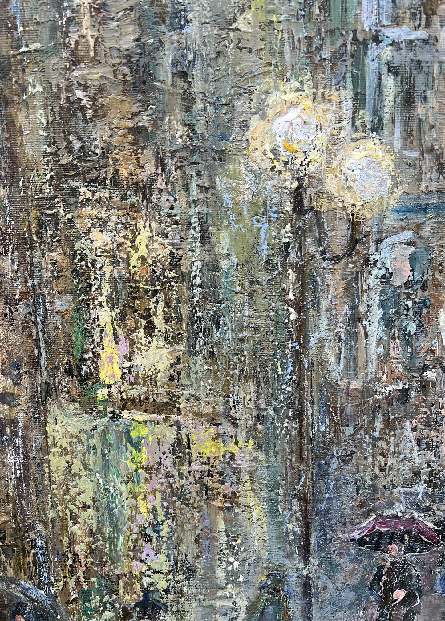 Oil painting rain
