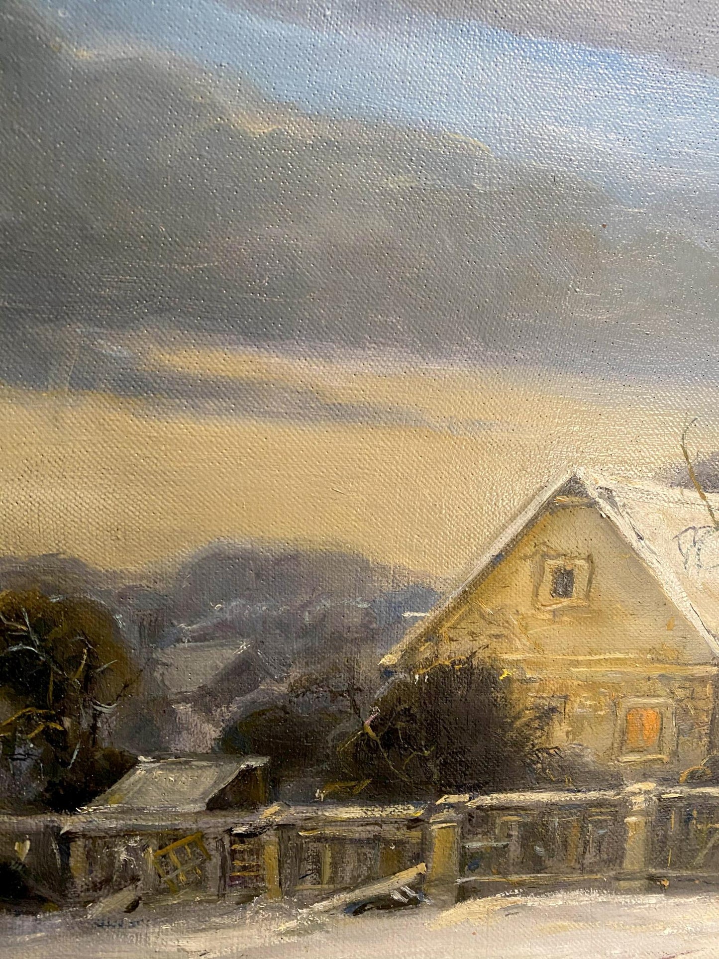 village painting landscape