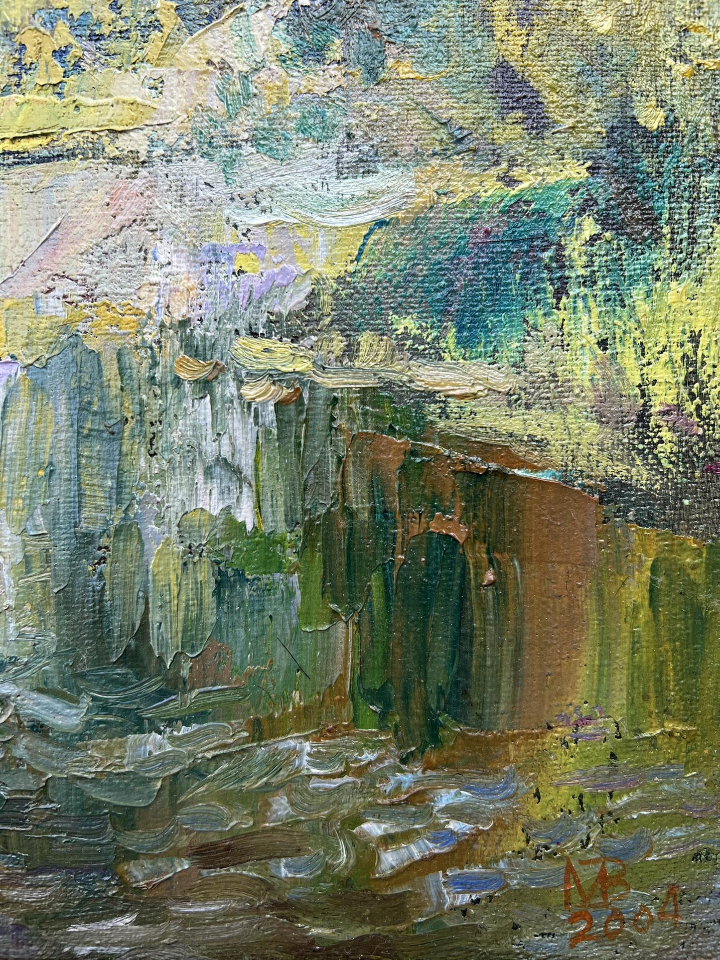 Oil painting Summer morning