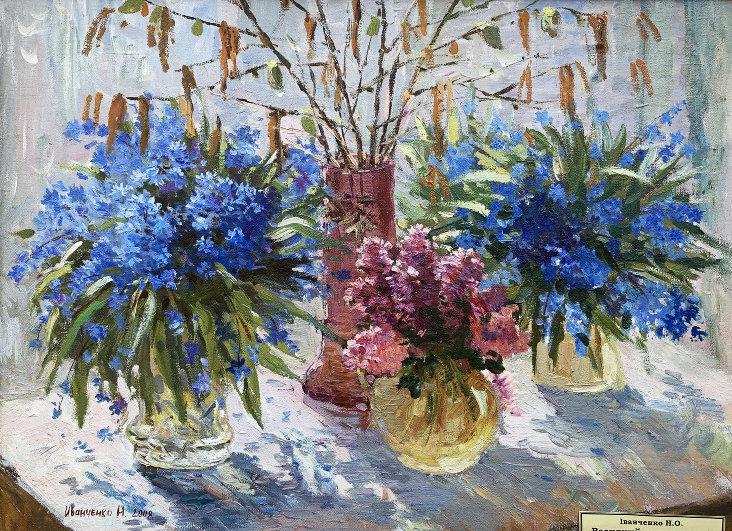 Oil painting Snowdrops Natalia Ivanchenko