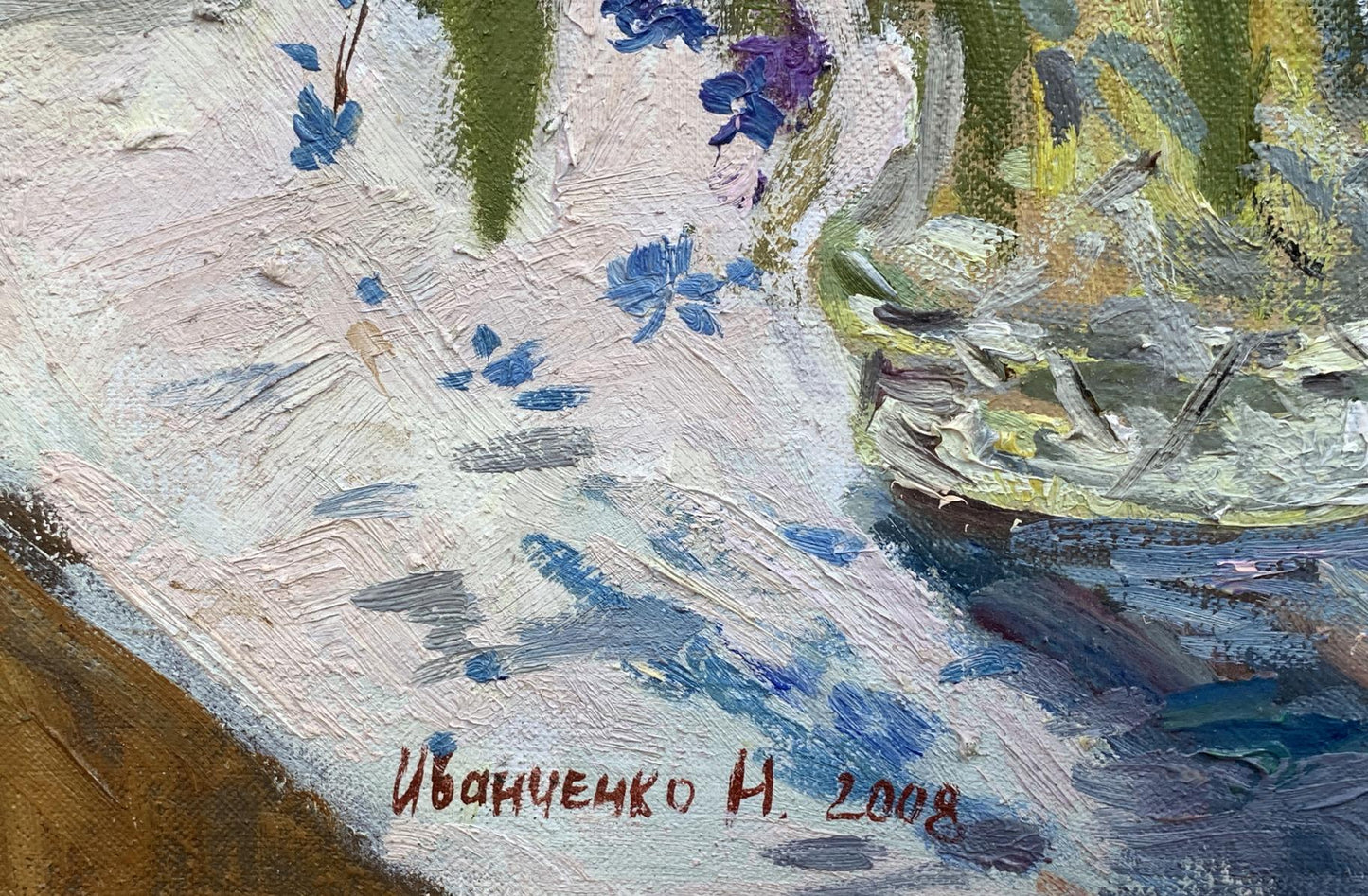 Oil painting Snowdrops Natalia Ivanchenko