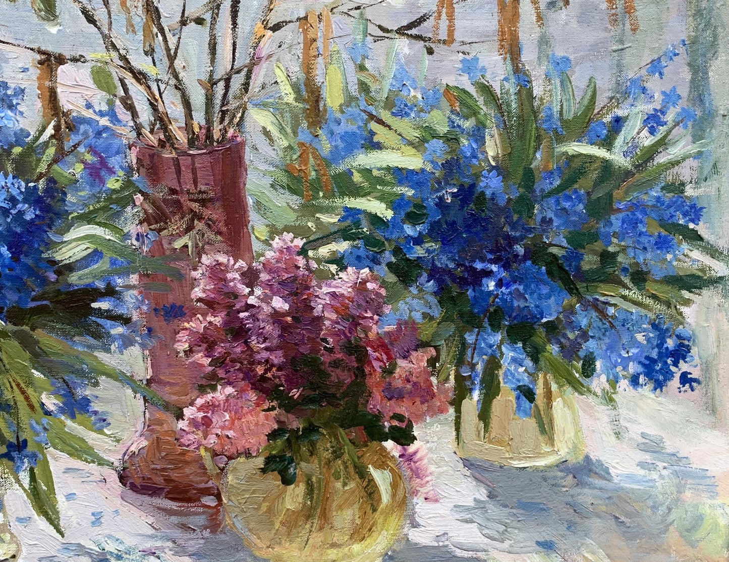 Oil painting Snowdrops Natalia Ivanchenko