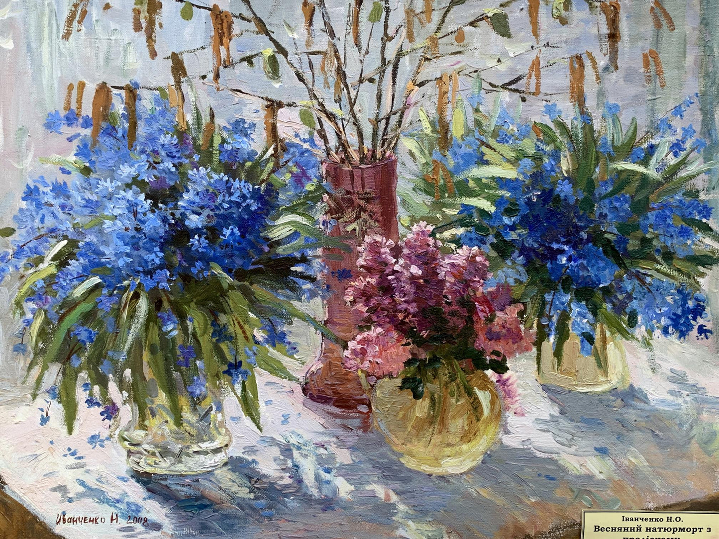 Oil painting Snowdrops Natalia Ivanchenko