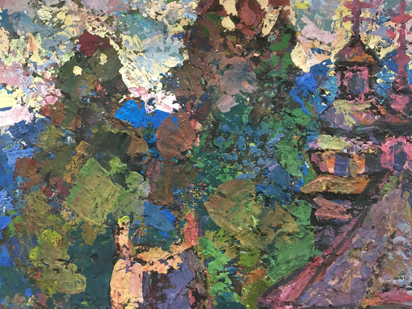 Oil painting Village landscape Gerts Yuriy Dmitriyevich
