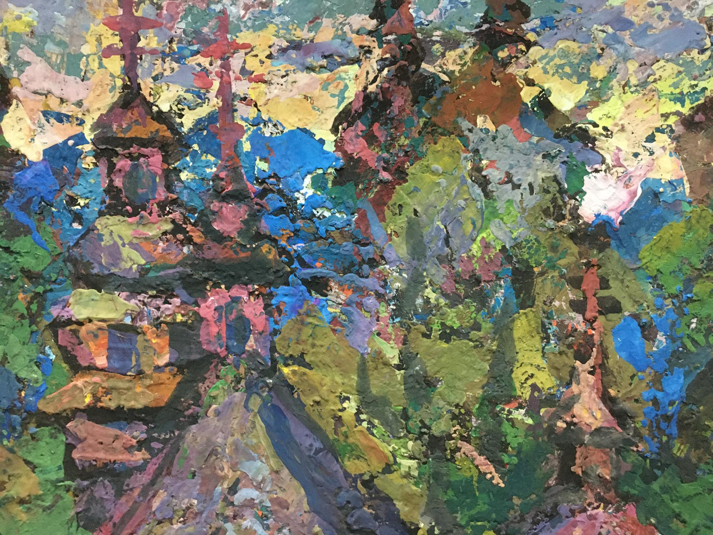 Oil painting Village landscape Gerts Yuriy Dmitriyevich