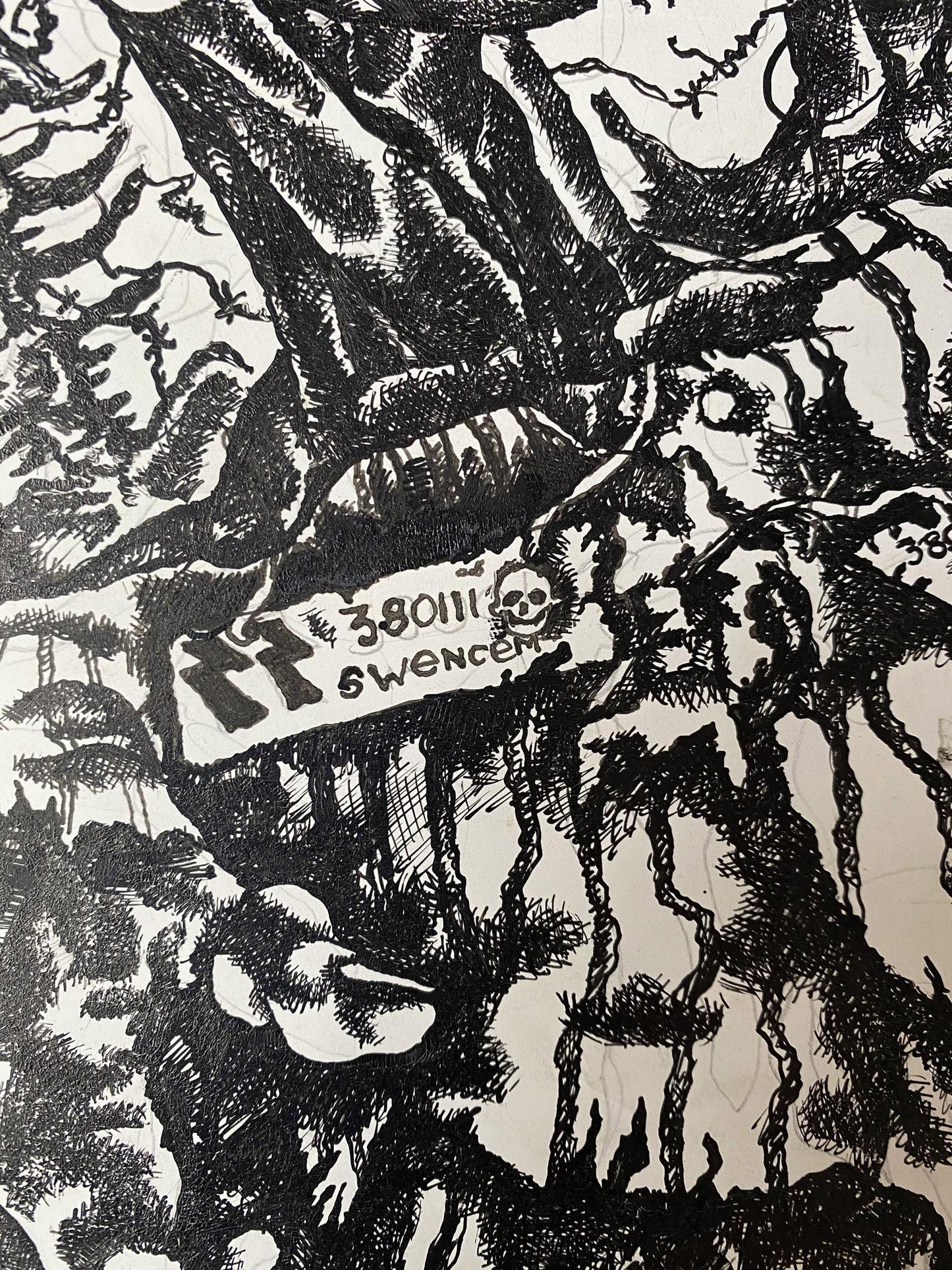 Ink painting Concentration camp