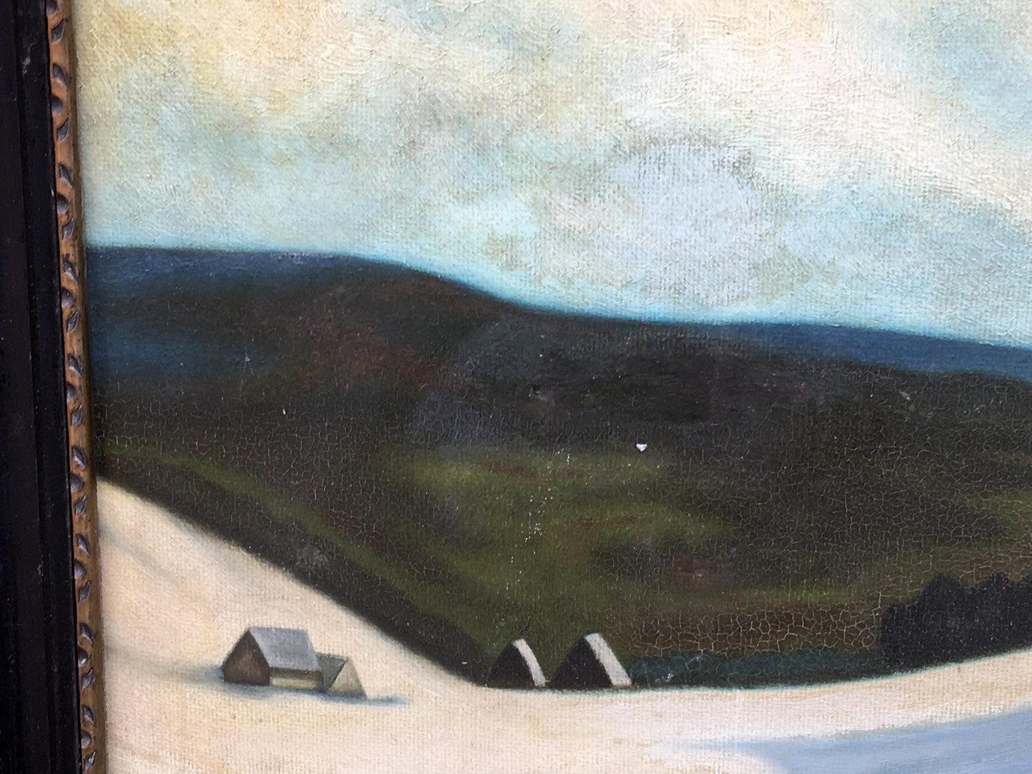 Oil painting Skiers K. Siegmund