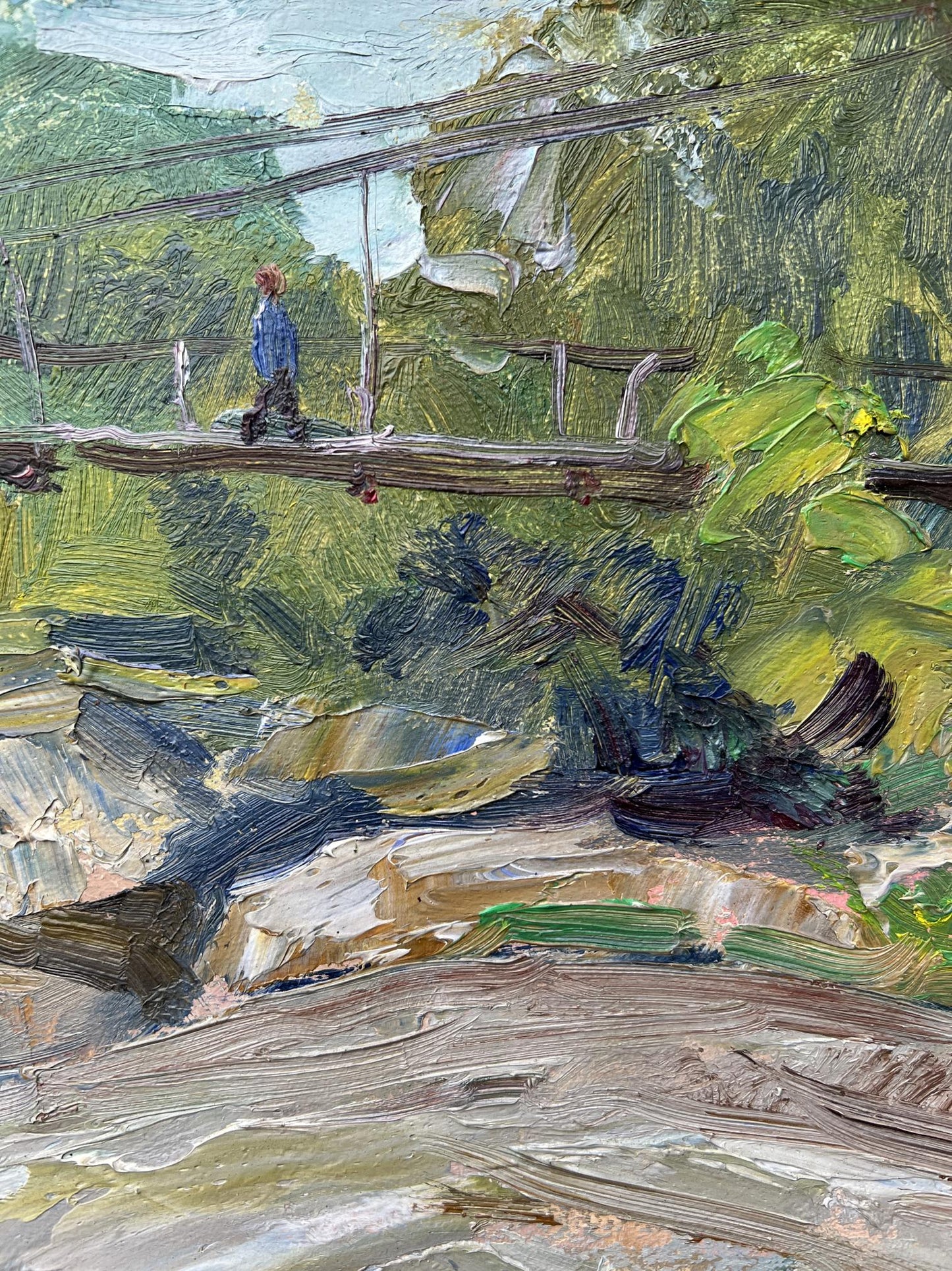 Oil painting River Nature Landscape