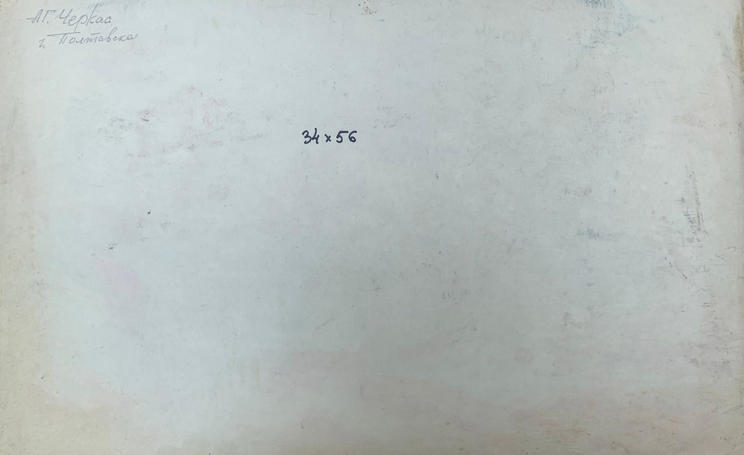 Colored painting Walked by the river A. G. Cherkas