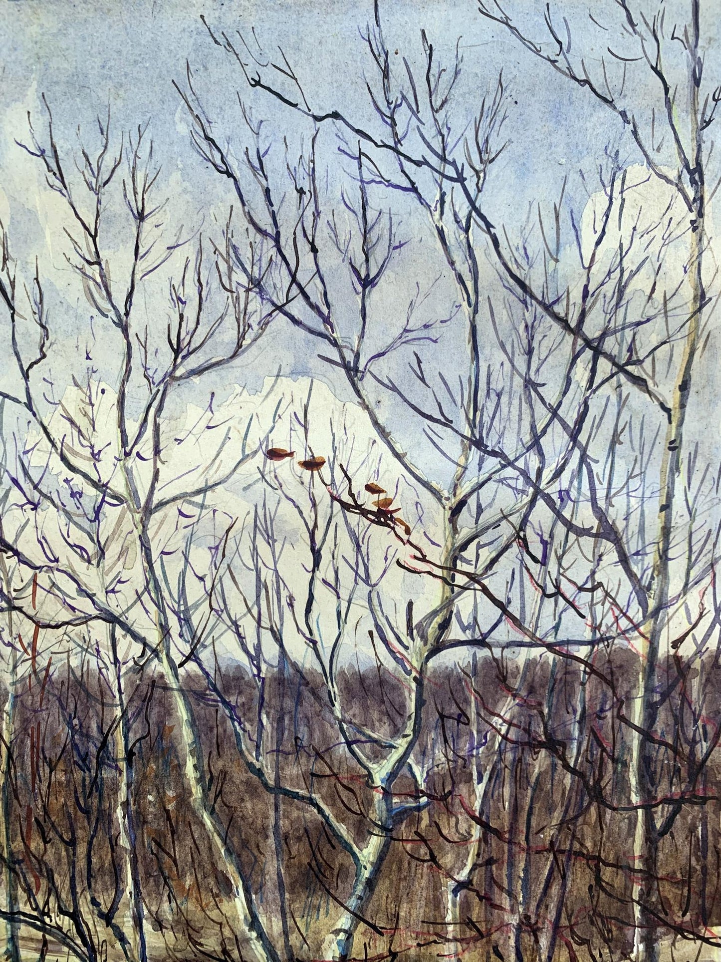Watercolor painting Autumn smell A. G. Cherkas