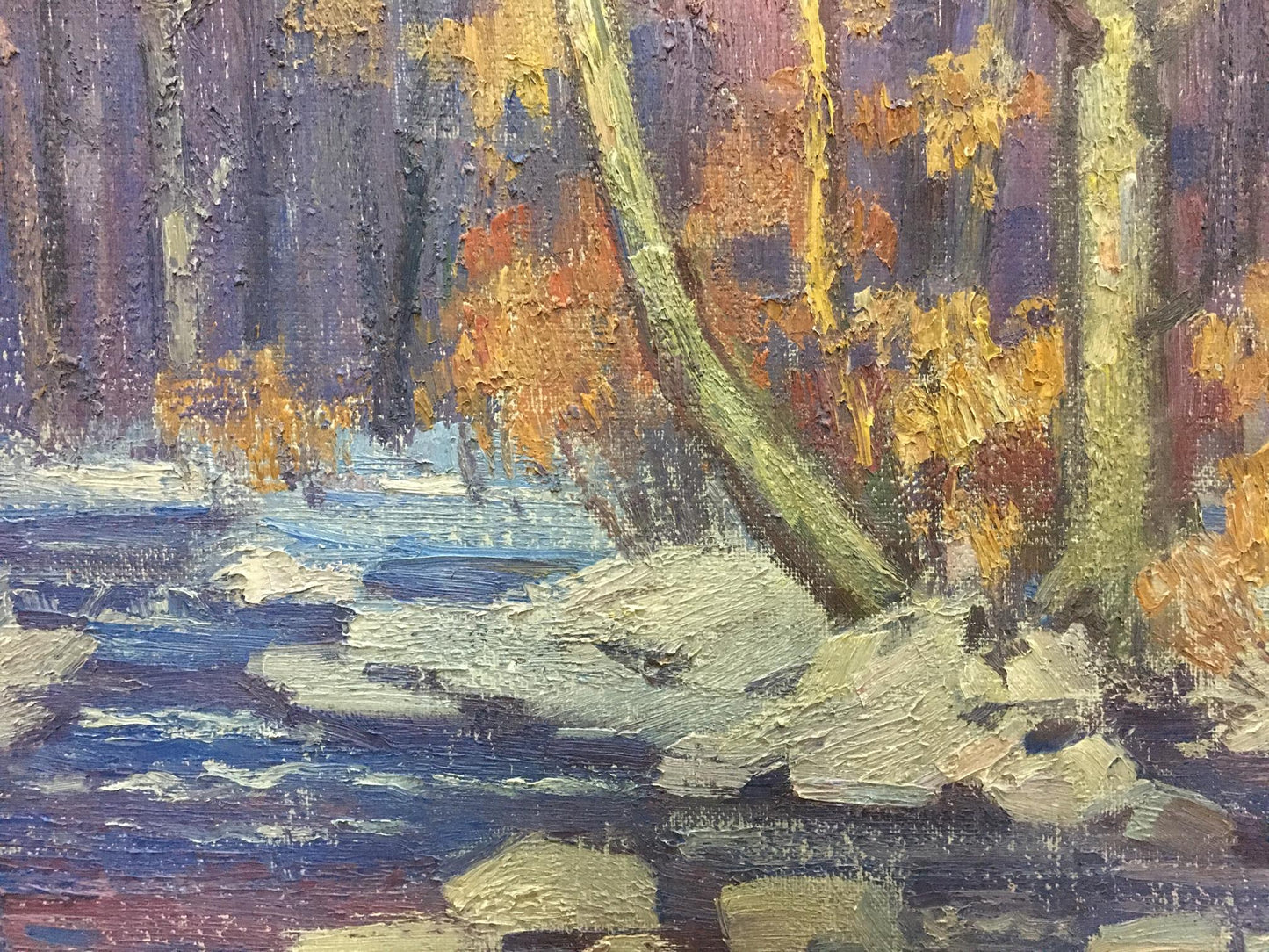 Oil painting End of winter Gabda Vasily Georgievich