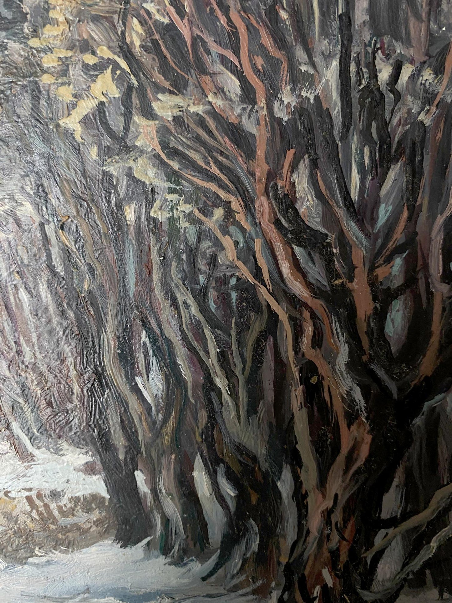 oil forest painting art