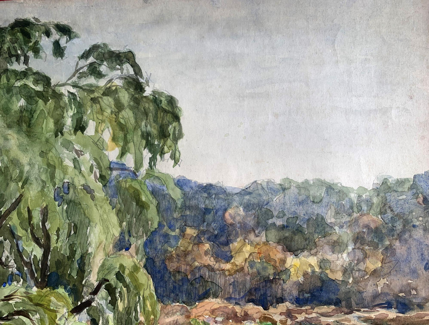 Watercolor painting Early autumn A. G. Cherkas