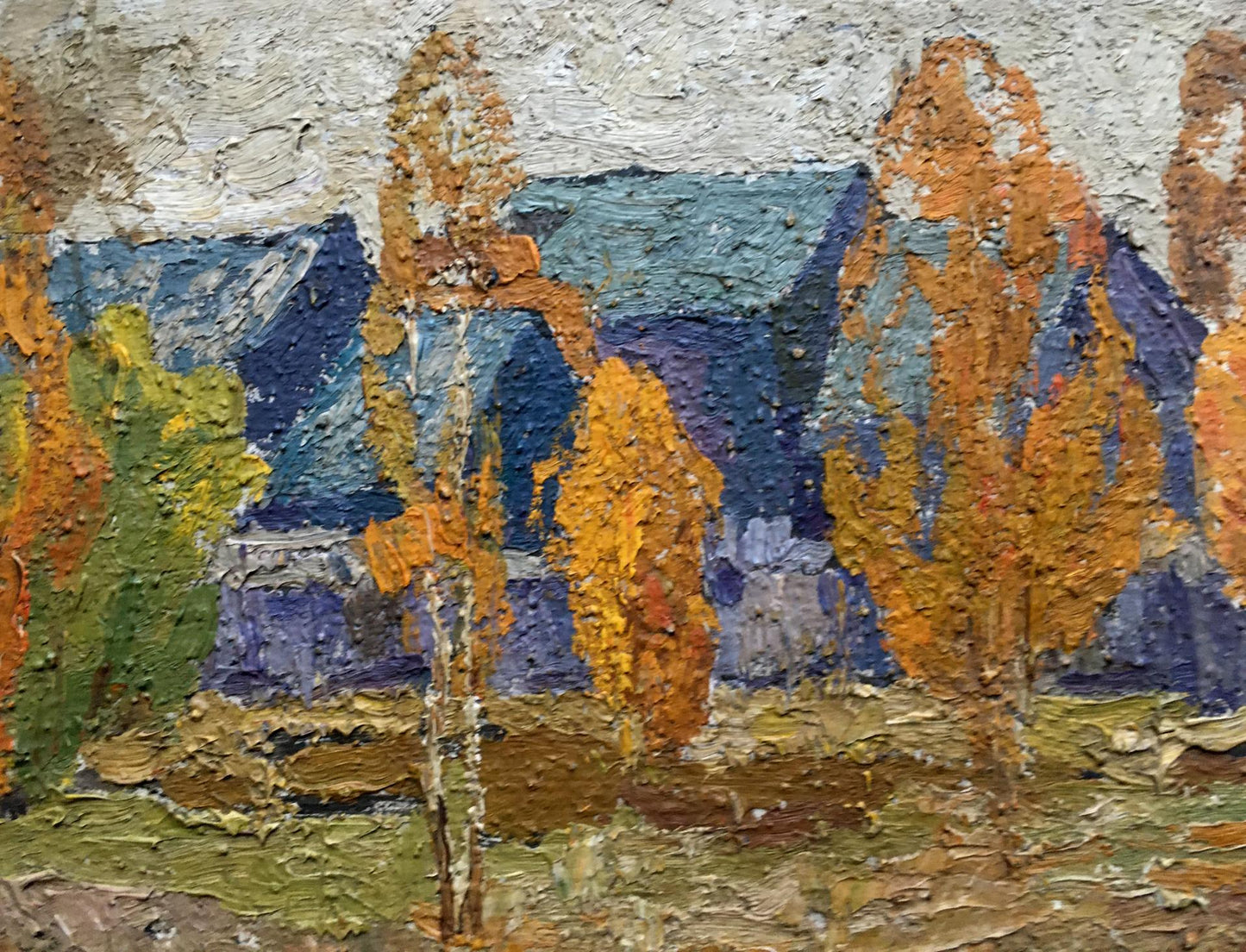 Oil painting Autumn landscape Lukin Alexander Vasilievich