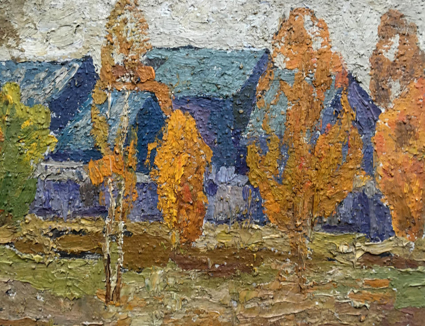 Oil painting Autumn landscape Lukin Alexander Vasilievich