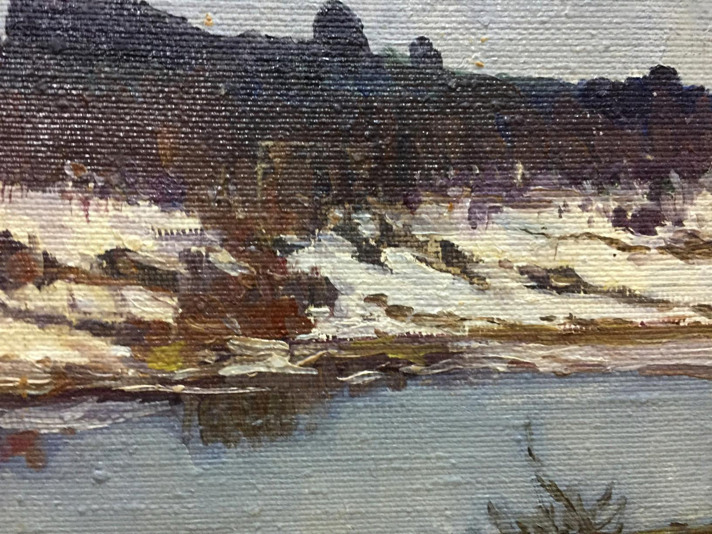 Oil painting Spring gray day Chernyshevsky Petr Akimovich