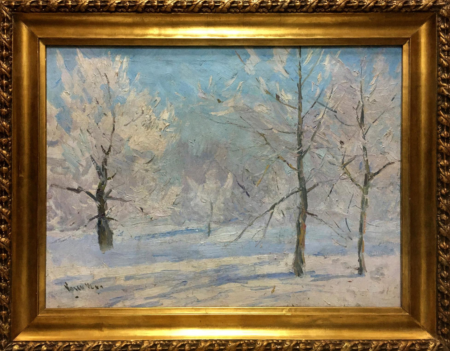 Oil painting Forest covered with snow Matvey Kogan-Shats