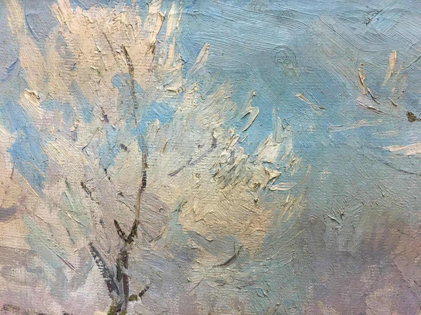 Matvey Kogan-Shats' Oil Painting: Winter's Embrace in the Forest