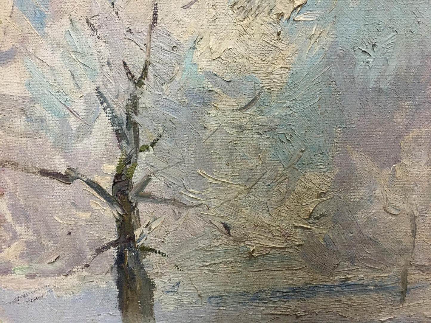 Snowy Tranquility: Matvey Kogan-Shats' Oil Depiction of the Forest