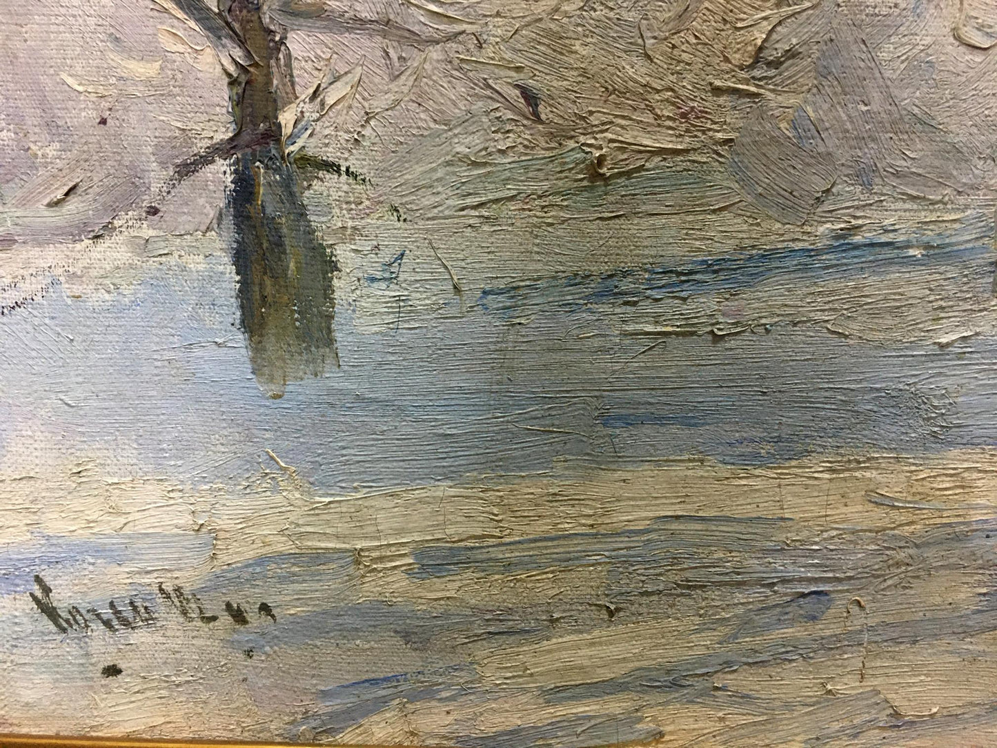 Capturing Winter's Beauty: Matvey Kogan-Shats' Snowy Forest Oil Painting