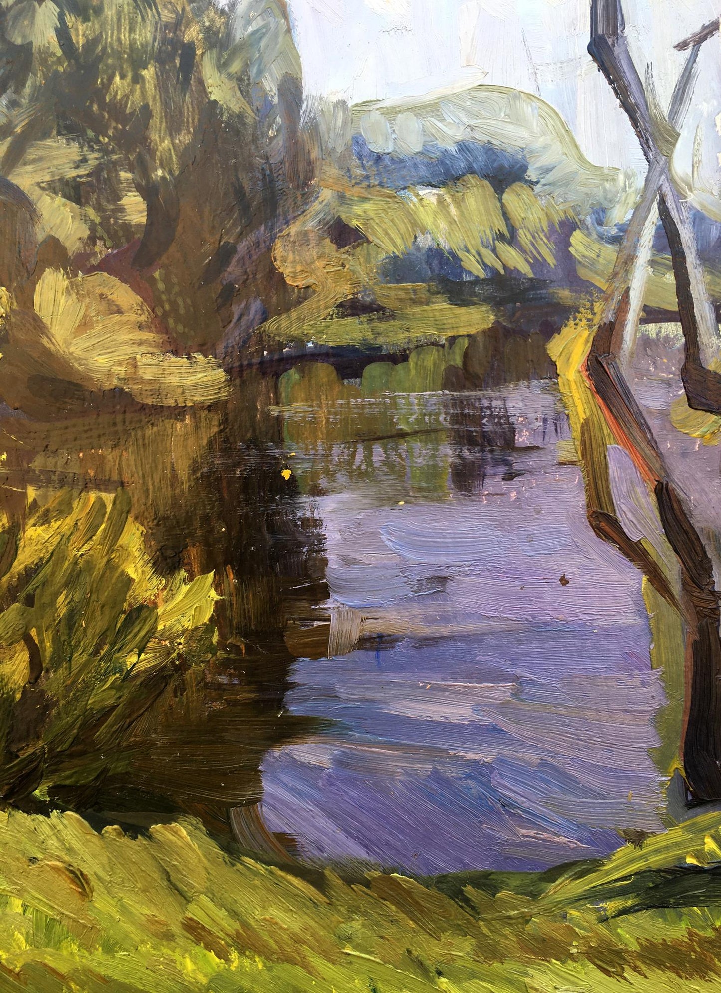 Oil painting Cozy place in the forest Bloshenko Anatoly Mikhailovich