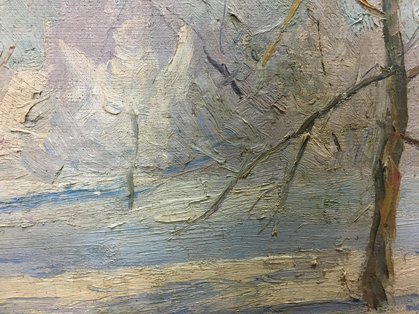 Exploring the Depths of Winter: Matvey Kogan-Shats' Oil Painting of the Snowy Forest