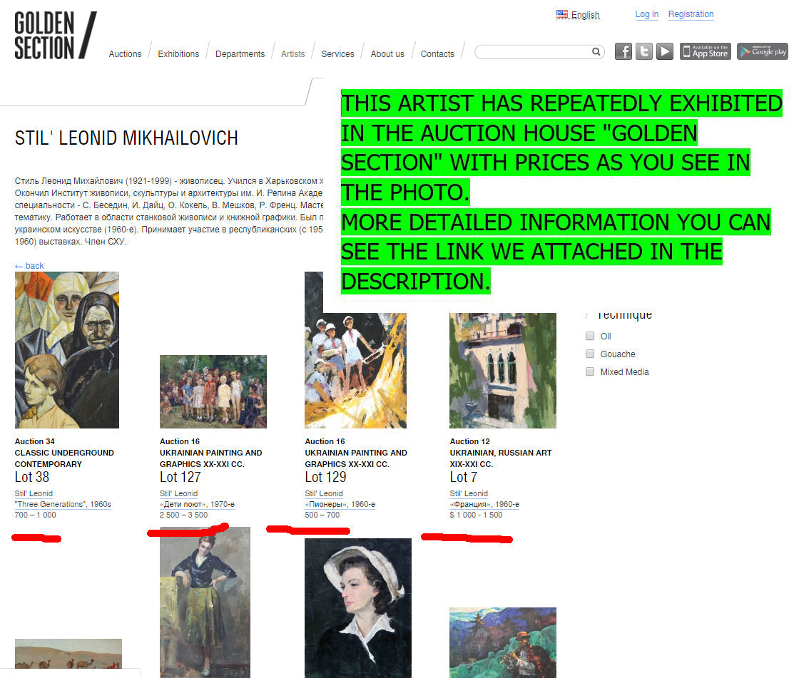 Oil painting House in the forest Leonid Mikhailovich Stil'