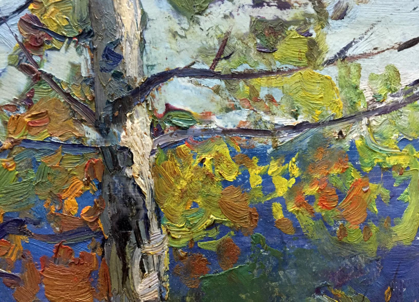 Oil painting Forest landscape Gantman Moisey Faibovich