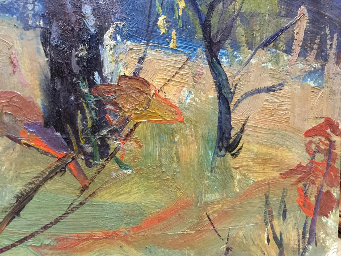 Oil painting Forest landscape Gantman Moisey Faibovich