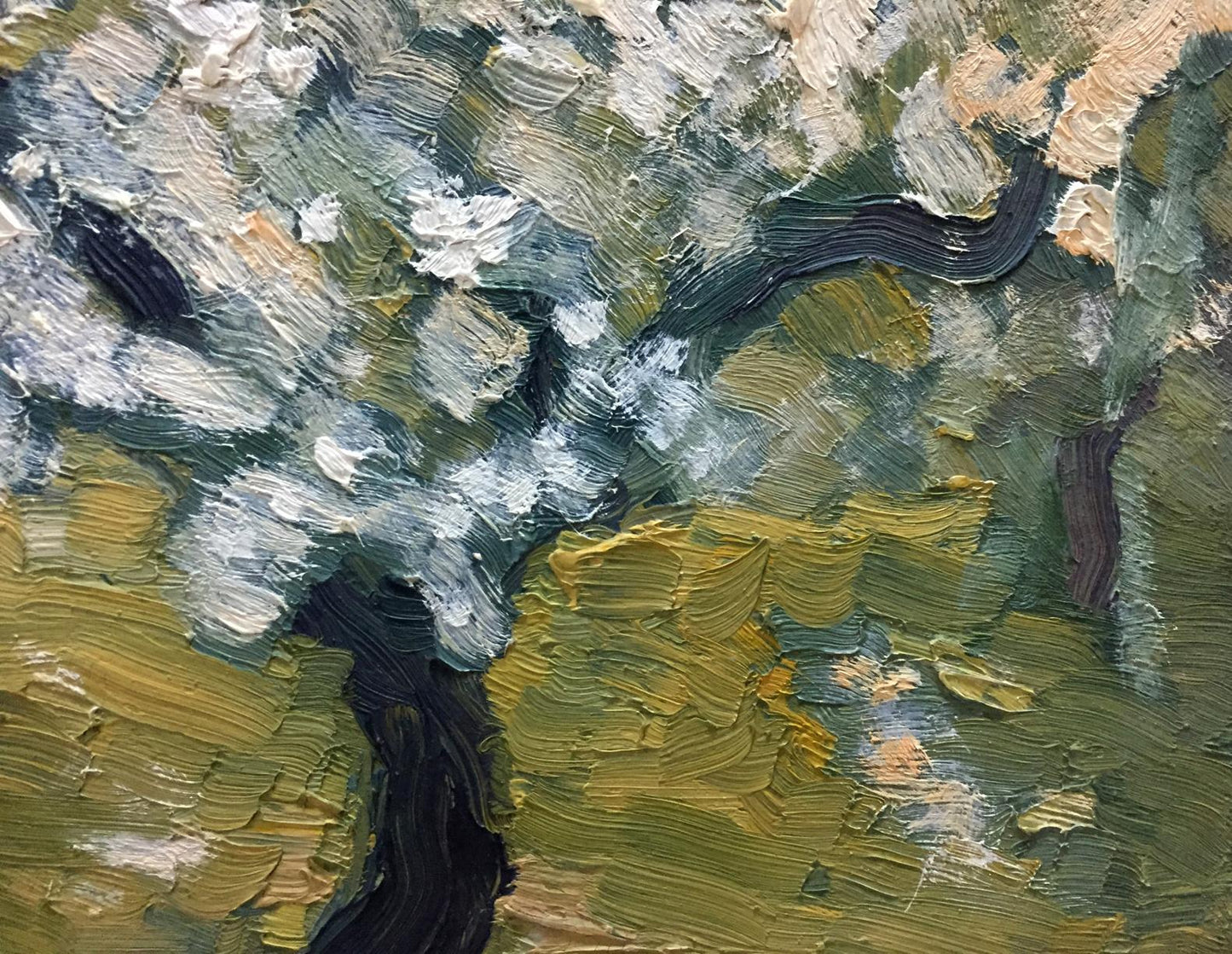 Oil painting Trees in the garden Dupliy Sergey Alexandrovich