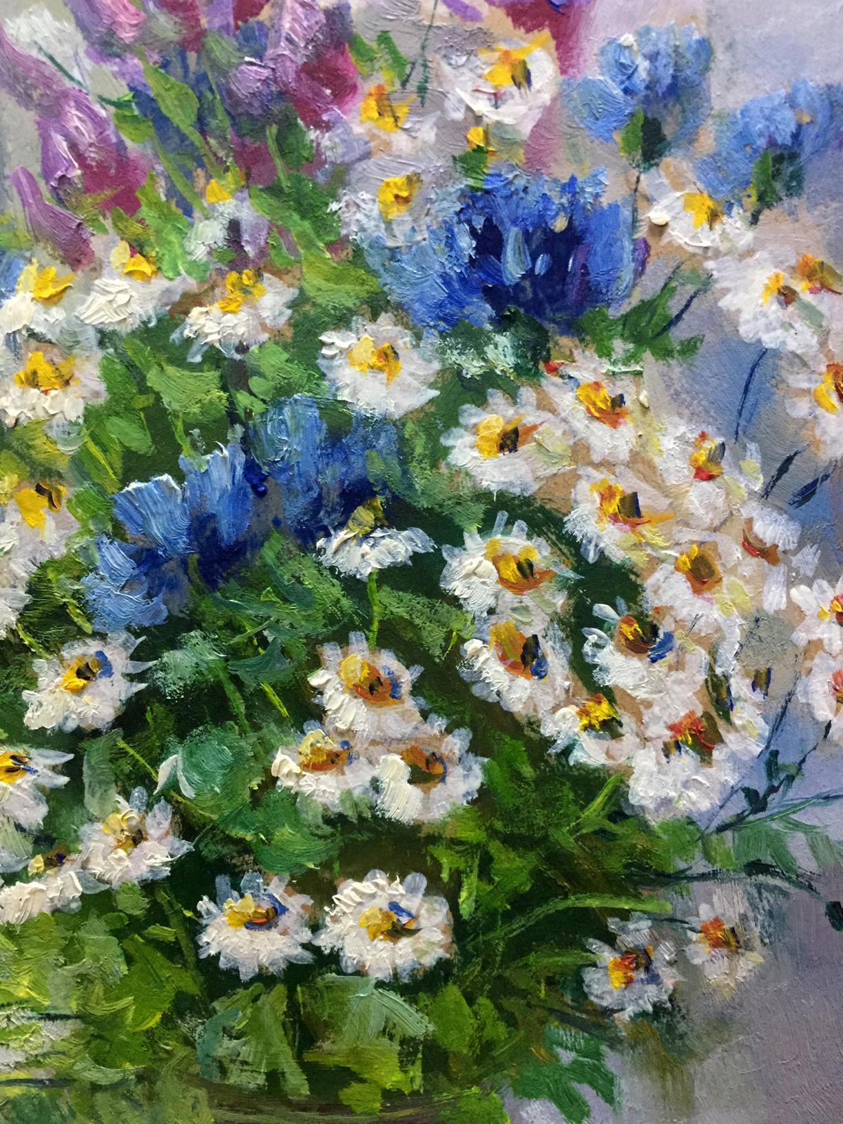 Double oil painting Daisies Pidgayko Lev Sergeevich
