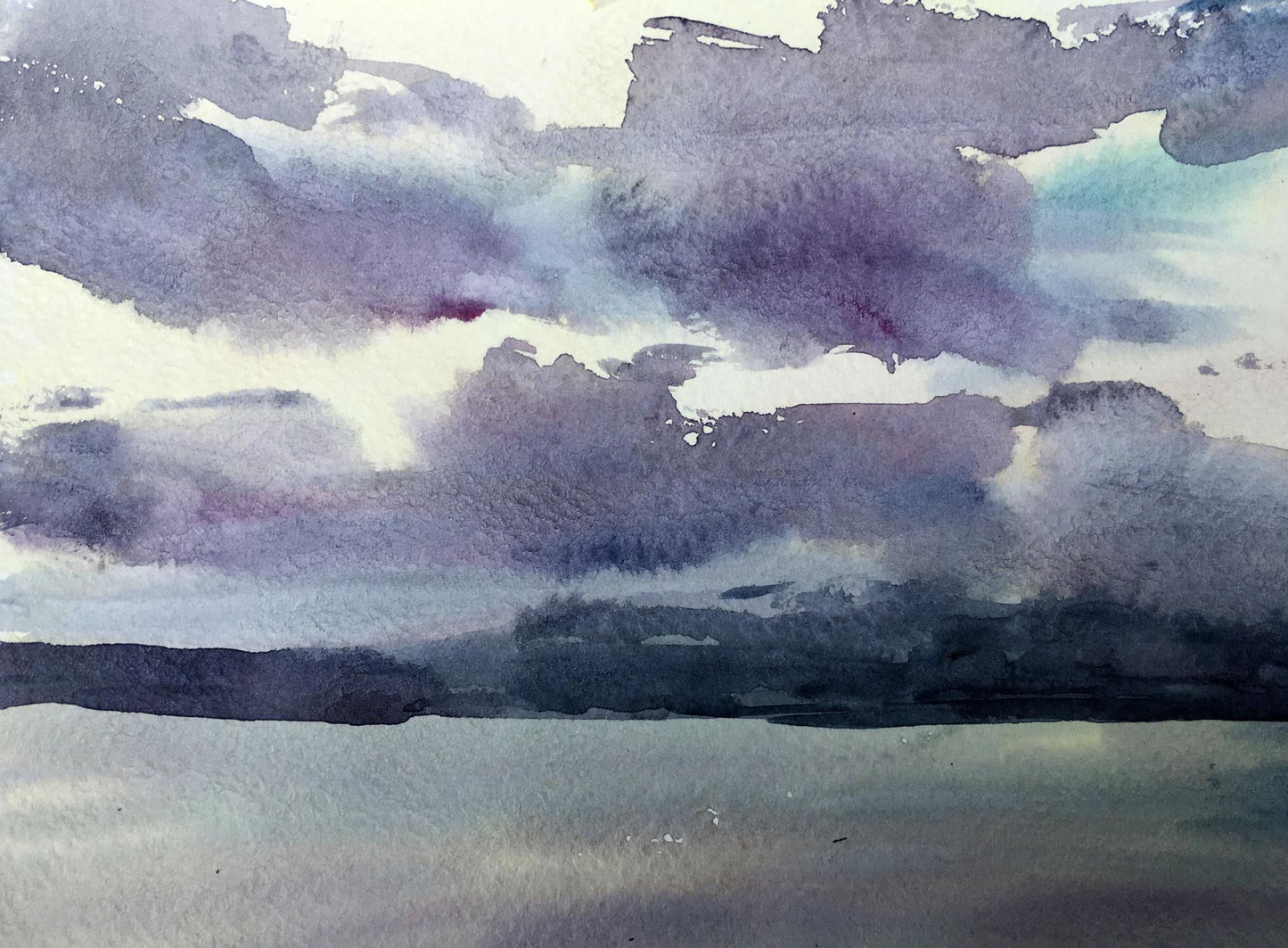 Watercolor painting Lonely shore Viktor Mikhailichenko