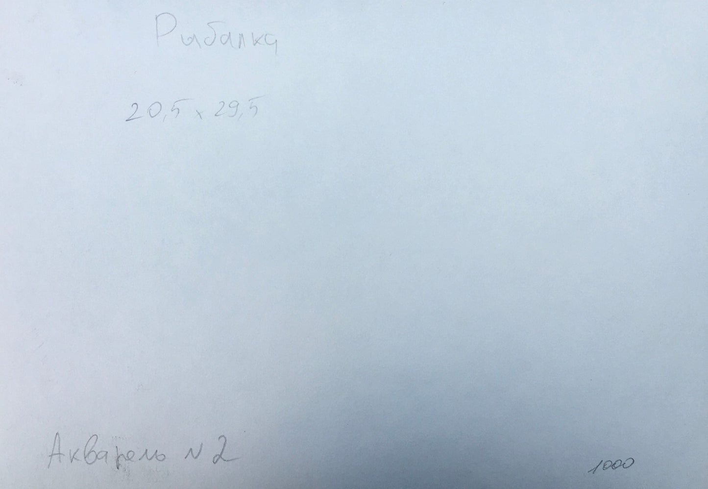 Description of the dimensions of the painting by Viktor Mykhailychenko Rybalka