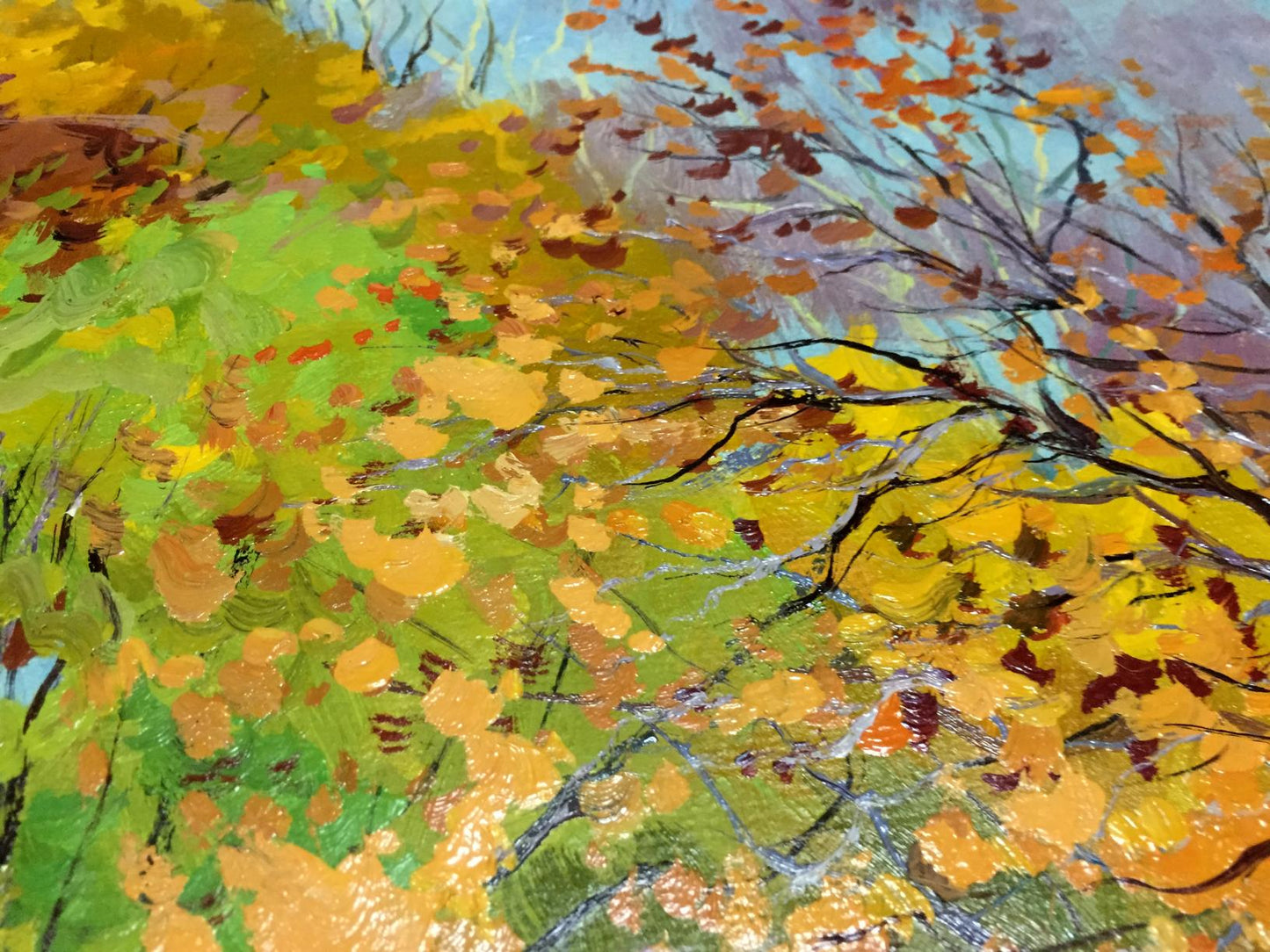 Oil painting Autumn landscape Pidgayko Lev Sergeevich