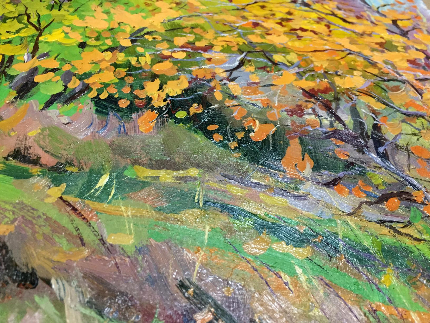 Oil painting Autumn landscape Pidgayko Lev Sergeevich